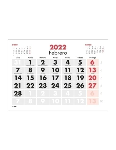 CALENDARIO DOHE MENSUAL 30x21 Nº.GR